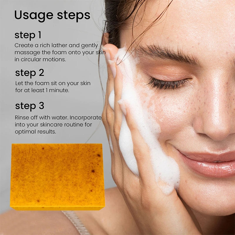 Turmeric Granular Soap Lemon Soap Kojic Acid Soap Ginger Bath Cleansing Soap Body Whitening Body Care Oil Removal Handmade Soap