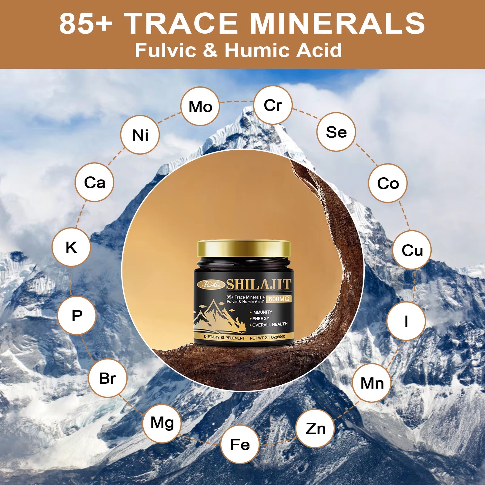 100% Pure Natural Original Shilajit Resin Himalaya Support Hormone Balance for Men & Women Support Immunity,Heart & Skin Health