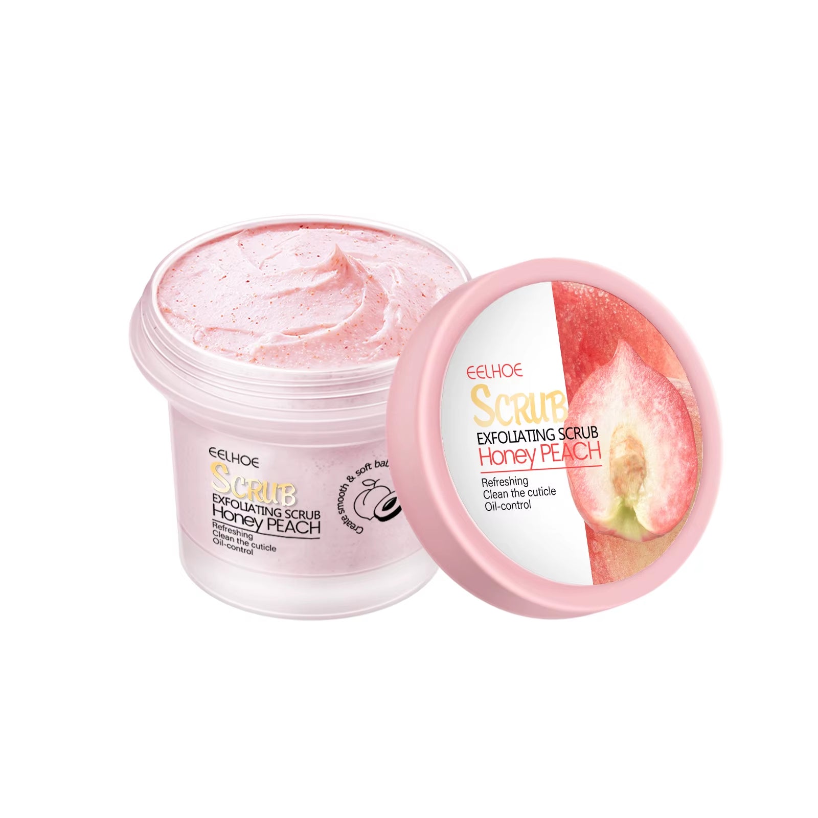 Peach Exfoliating Scrub Moisturizing Brighten Body Gel Deep Cleaning Whitening Exfoliating Pore Clean Skin Spa Scrub 100G
