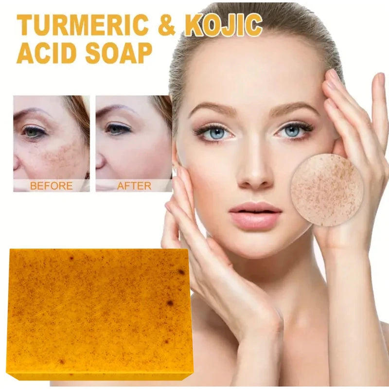 Turmeric Granular Soap Lemon Soap Kojic Acid Soap Ginger Bath Cleansing Soap Body Whitening Body Care Oil Removal Handmade Soap